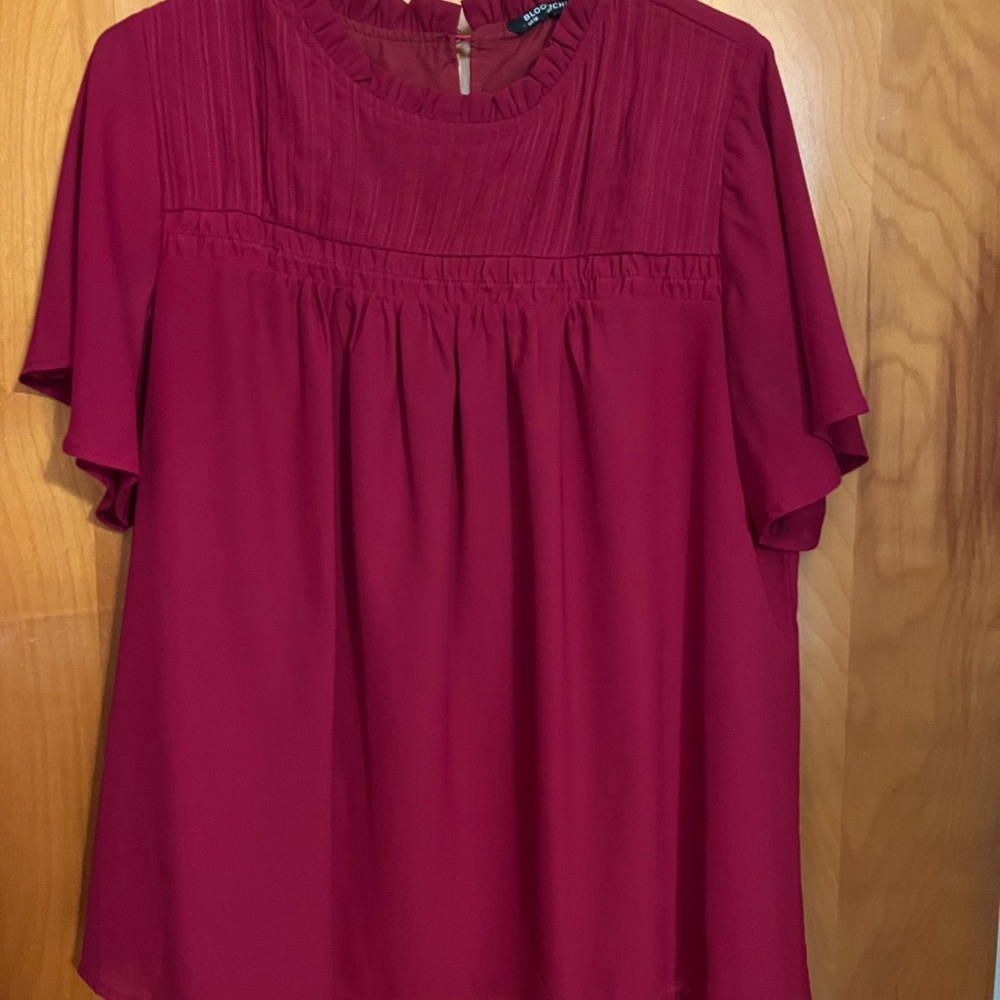 BloomChic Deep Red Blouse